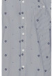 Thumbnail Chemise en coton gris à rayures bleu marine, à coupe slim et col français - Image 3