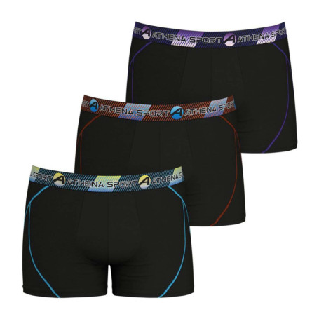 Lot de 3 Boxers noir unis avec une coupe fermée...
