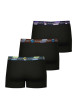 Thumbnail Lot de 3 Boxers noir unis avec une coupe fermée et des lignes imprimées - Image 2
