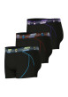 Thumbnail Lot de 3 Boxers noir unis avec une coupe fermée et des lignes imprimées - Image 3