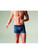 Thumbnail Boxer bleu en coton imprimé avec une coupe fermée et une taille élastiquée - Image 2