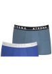 Thumbnail Lot de 3 boxers en coton bleus unis avec une coupe fermée et une taille élastiquée - Image 2