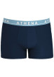 Thumbnail Lot de 3 boxers en coton bleus unis avec une coupe fermée et une taille élastiquée - Image 3