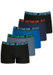 Thumbnail Lot de 5 boxers en coton multicolores unis avec une coupe fermée - Image 2