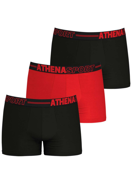 Lot de 3 boxers multicolores unis avec une coupe fermée et taille élastiquée