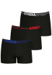 Thumbnail Lot de 3 boxers noirs unis à coupe fermée et taille élastiquée logotypée