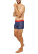 Thumbnail Boxer classique en coton marine avec un imprimé cœurs rouges intégral - Image 3