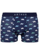 Thumbnail Boxer classique en coton marine avec un imprimé tortues et une coupe fermée