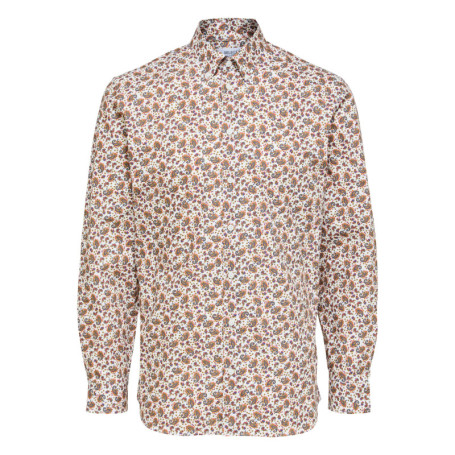 Chemise en coton biologique mélangé blanche...