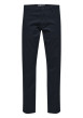Thumbnail Pantalon Chino New Miles marine uni avec une coupe slim et 4 poches