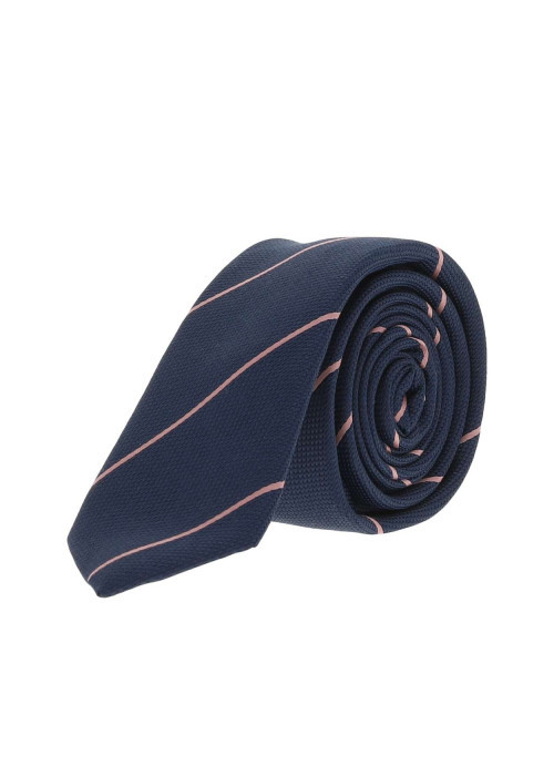 Cravate marine rayée