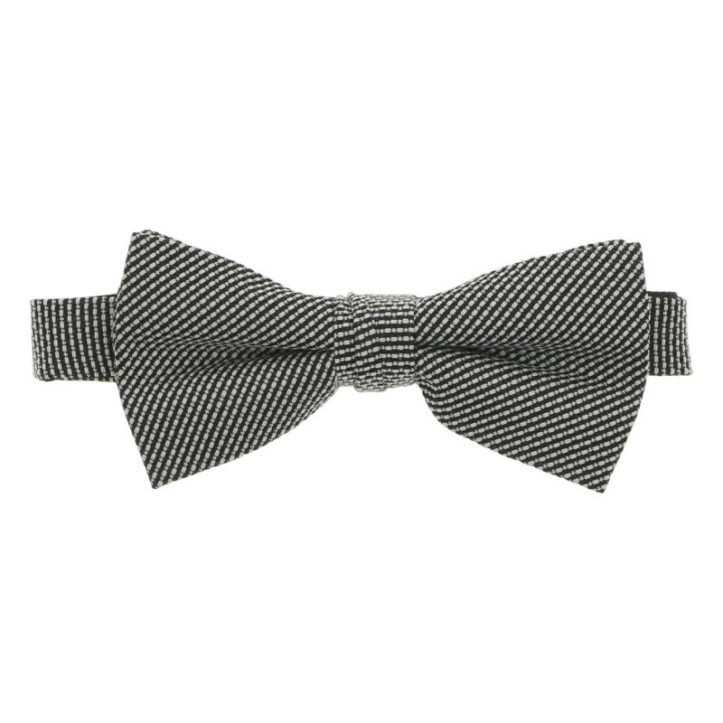 Premium By Jack & Jones - Noeud-papillon Prénoué Noir Et Blanc Tissé - Noir
