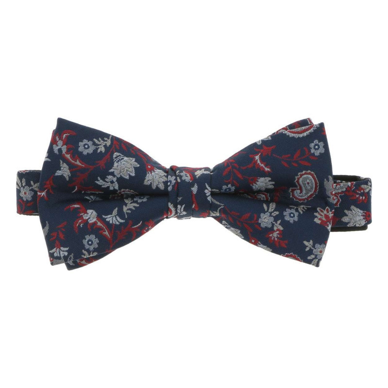 Premium By Jack & Jones - Noeud-papillon Prénoué Marine Fleuri - Marine
