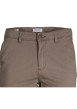 Thumbnail Pantalon chino en coton marron avec 4 poches et une coupe slim - Image 3