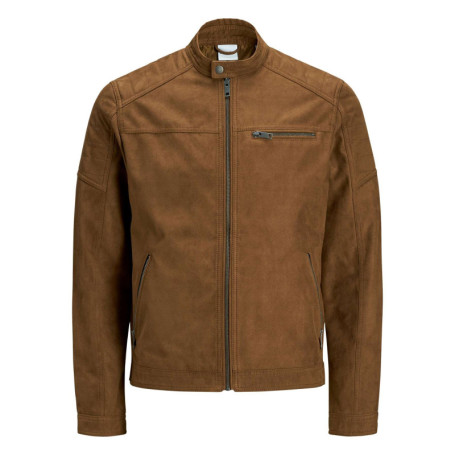Blouson camel avec une coupe droite et un col...