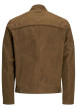 Thumbnail Blouson camel avec une coupe droite et un col boutonné style motard - Image 2