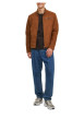 Thumbnail Blouson camel avec une coupe droite et un col boutonné style motard - Image 3