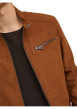 Thumbnail Blouson camel avec une coupe droite et un col boutonné style motard - Image 6
