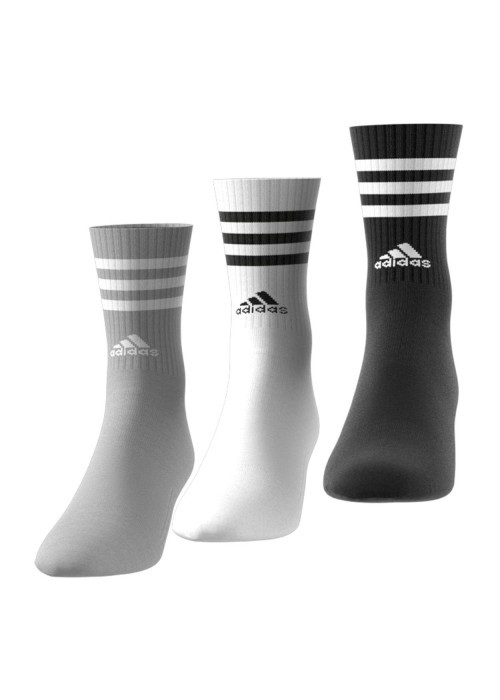 Lot de 3 paires de chaussettes mi-hautes multicolores unies avec logo iconique