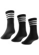 Thumbnail Lot de 3 paires de chaussettes hautes en coton noir uni à logos blancs - Image 2