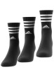 Thumbnail Lot de 3 paires de chaussettes hautes en coton noir uni à logos blancs - Image 3