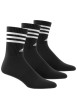 Thumbnail Lot de 3 paires de chaussettes hautes en coton noir uni à logos blancs - Image 4