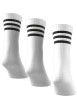 Thumbnail Lot de 3 paires de chaussettes hautes en coton blanc uni à logos noirs - Image 2
