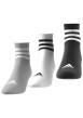 Thumbnail Lot de 3 paires de chaussettes logotypées mi-hautes en coton gris, noir et blanc