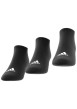 Thumbnail Lot de 3 paires de chaussettes basses noires unies à logo contrastant