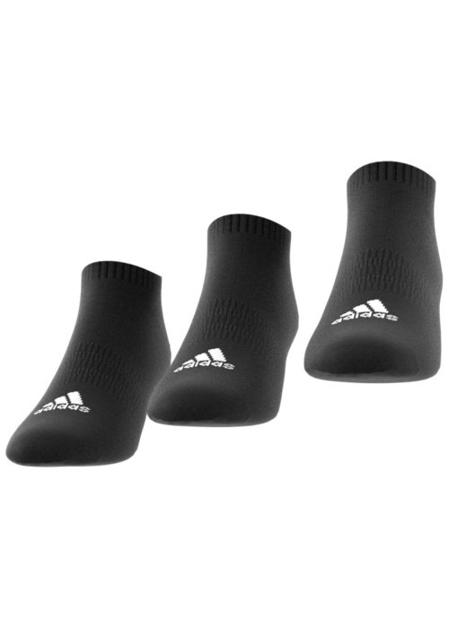 Lot de 3 paires de chaussettes basses noires unies à logo contrastant