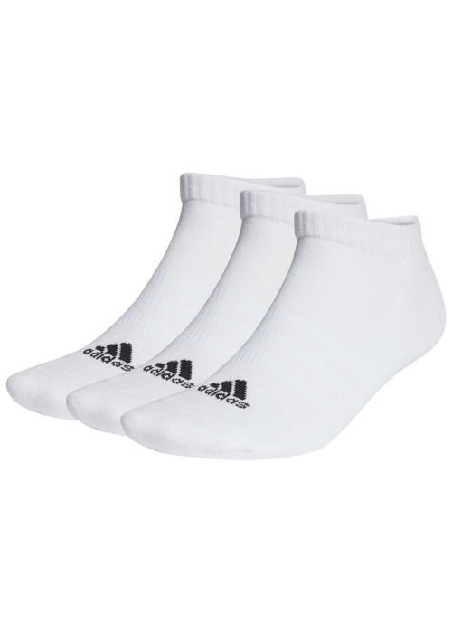 Lot de 3 paires de chaussettes coupe basse en coton blanc uni avec logo
