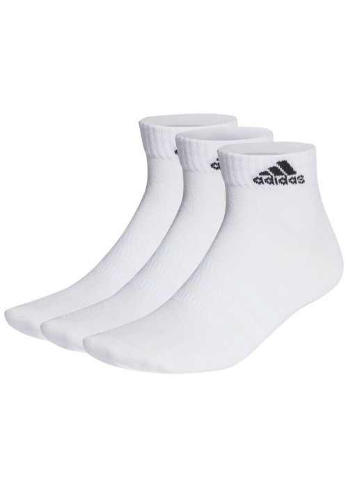 Lot de 3 paires de chaussettes coupe quarter en partie en coton blanc uni