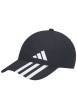 Thumbnail Casquette Strapback en matières recyclées noires unies à logo iconique contrasté