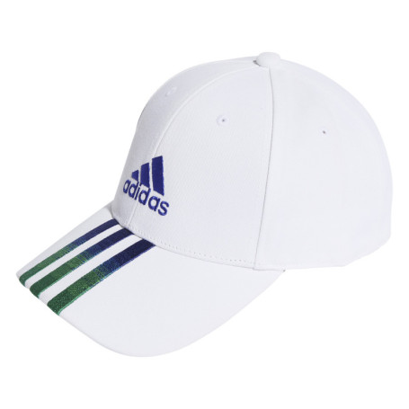 Casquette à boucle en coton blanc uni à logo...