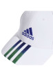 Thumbnail Casquette à boucle en coton blanc uni à logo frontal en dégradé contrastant - Image 3