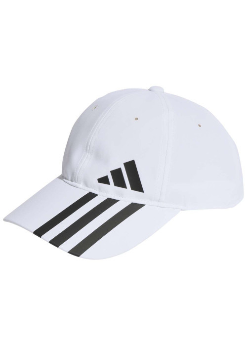 Casquette à boucle en matériaux recyclé blancs unis à logo contrastant latéral