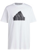Thumbnail T-shirt en coton blanc uni à coupe droite et un large logo noir débossé