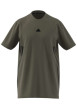 Thumbnail T-shirt en coton kaki uni une coupe droite et un logo poitrine contrasté