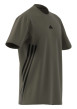 Thumbnail T-shirt en coton kaki uni une coupe droite et un logo poitrine contrasté - Image 3