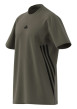 Thumbnail T-shirt en coton kaki uni une coupe droite et un logo poitrine contrasté - Image 4