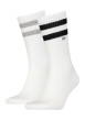 Thumbnail Lot de 2 paires de chaussettes blanches avec 2 bandes et une coupe haute