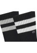 Thumbnail Lot de 2 paires de chaussettes hautes noires avec 2 bandes autour du mollet - Image 2
