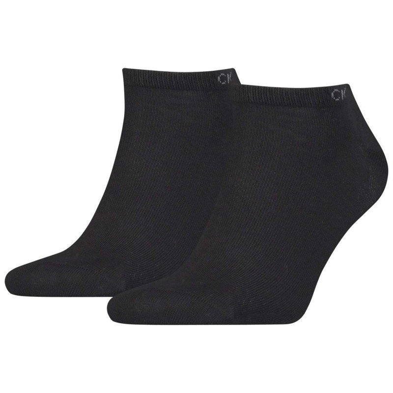 Calvin Klein Jeans - Lot De 2 Paires De Chaussettes Basses En Coton Mélangé Noires - Noir Calvin Klein Jeans - Lot De 2 Paires De Chaussettes Basses En Coton Mélangé Noires - Noir