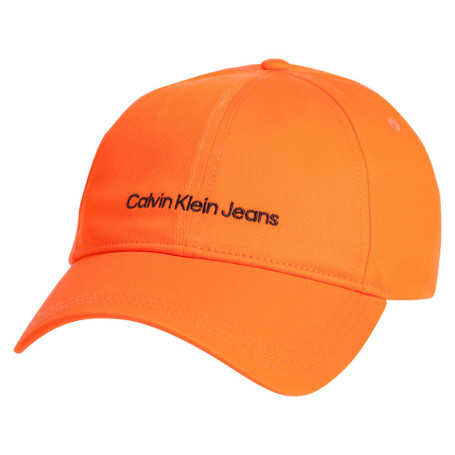 Casquette en coton biologique orange unie avec...
