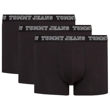 Lot de 3 Boxers en coton mélangé noirs unis...