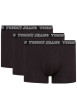 Thumbnail Lot de 3 Boxers en coton mélangé noirs unis avec une coupe près du corps