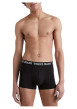 Thumbnail Lot de 3 Boxers en coton mélangé noirs unis avec une coupe près du corps - Image 3