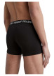 Thumbnail Lot de 3 Boxers en coton mélangé noirs unis avec une coupe près du corps - Image 4
