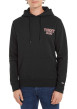 Thumbnail Sweat en coton biologique noir uni avec logo de la marque sur la manche gauche - Image 2