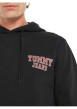 Thumbnail Sweat en coton biologique noir uni avec logo de la marque sur la manche gauche - Image 4